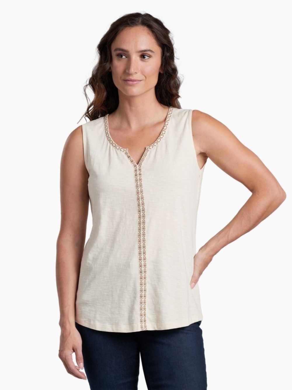 Kühl | Women's Shay Tank Top | Size XL | Color Ivory